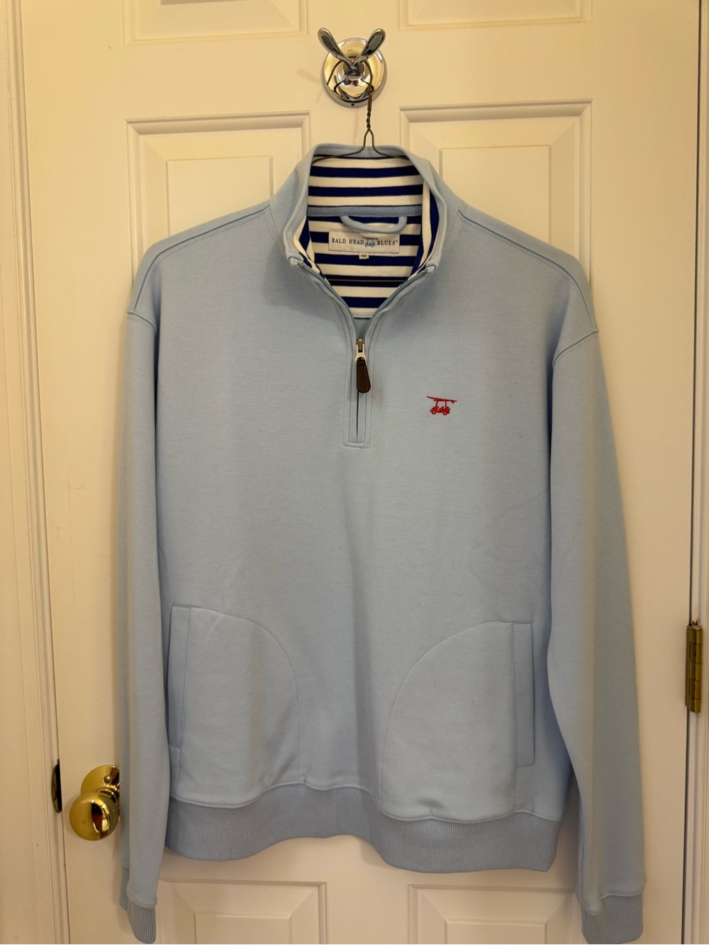 Bald Head Island Light Blue Quarter-Zip Sweater/Sweatshirt